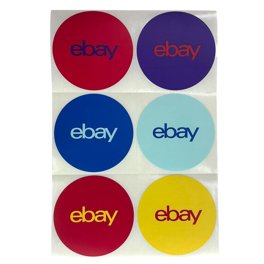 eBay Multicolor Logo Stickers 100 Count 3 Inch Round Reseller Supplies